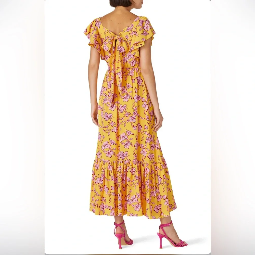 Sachin + Babi Yellow and Pink Floral Maxi Dress - Picture 2 of 3